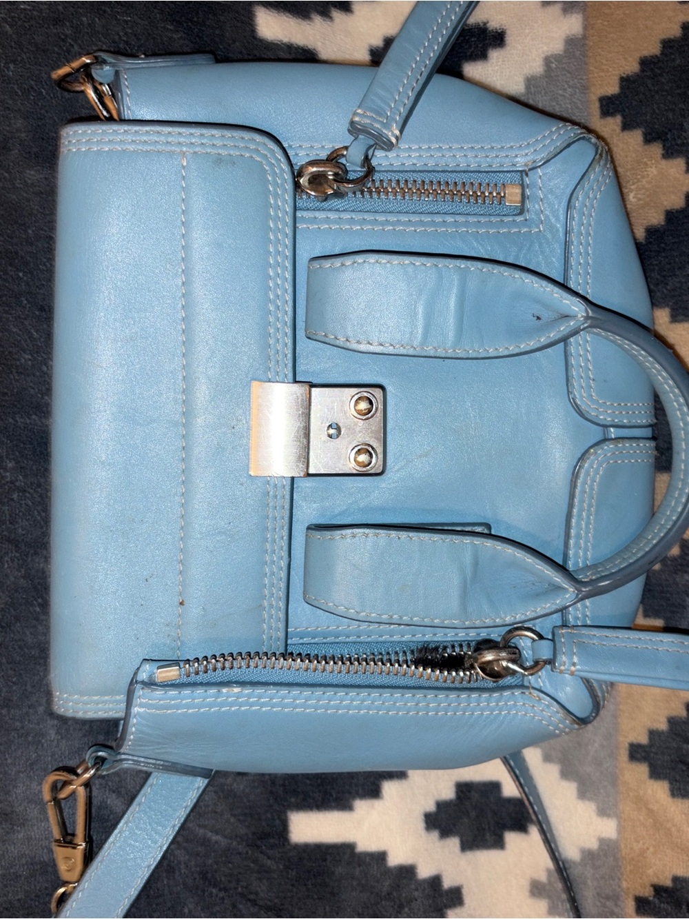 3.1 Phillip Lim Powder Blue Leather Satchel